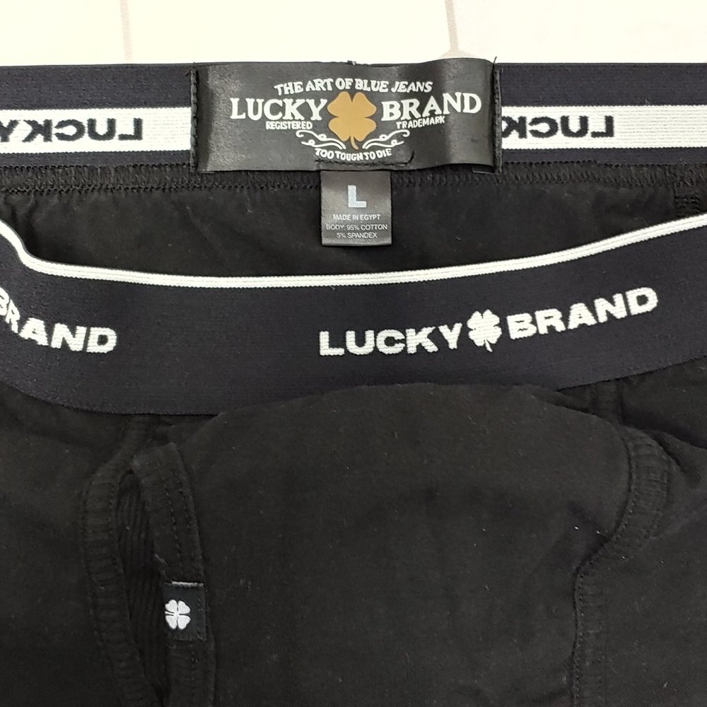 Excellent Used Condition Men's LUCKY ☘️ BRAND Black Boxer Briefs Size Large. - Picture 8 of 10